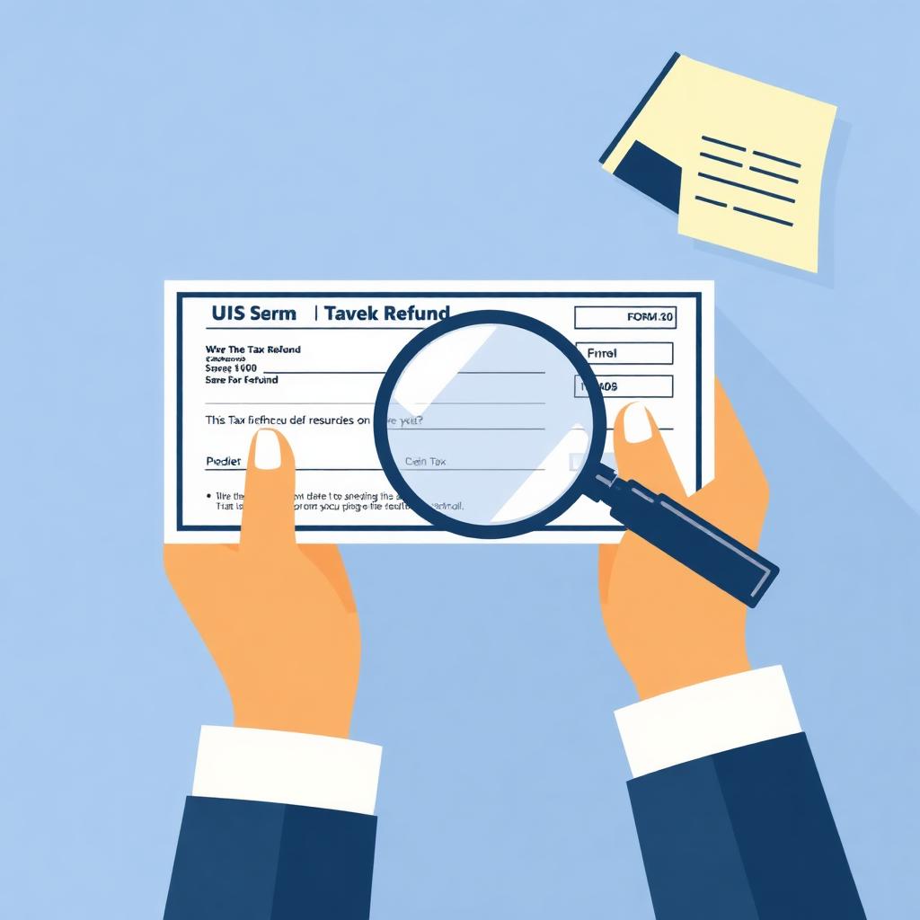 Reviewing a tax refund check